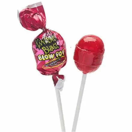 Charms Blow Pop Kiwi Berry Blast Bubble Gum Filled Lollipop In A Wrapper