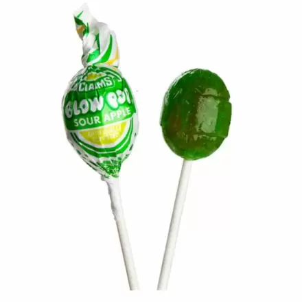 Charms Blow Pop Sour Apple Bubble Gum Filled Lollipop In A Wrapper