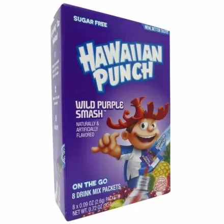 Hawaiian Punch Wild Purple Smash On The Go Drink Mix In A 20.8g Box