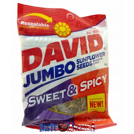 David Sweet & Spicy Roasted & Salted Jumbo Sunflower Seeds 149g
Seeds 149g