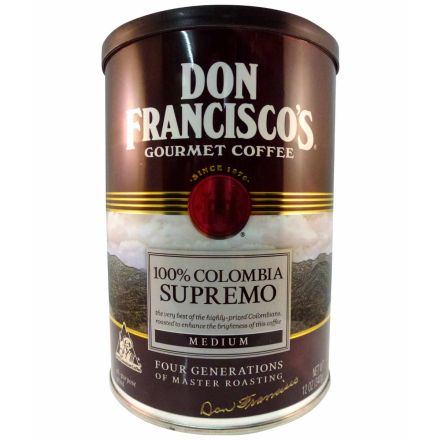 Don Francisco's Colombia Supremo Ground Coffee In A 340g Canister 