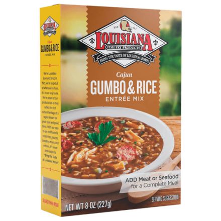 Louisiana Fish Fry Cajun Gumbo And Rice Mix In A 227g Box