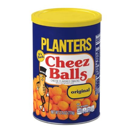 Planters Cheez Balls Original Cheese Flavoured Snacks In A 77.9g Canister