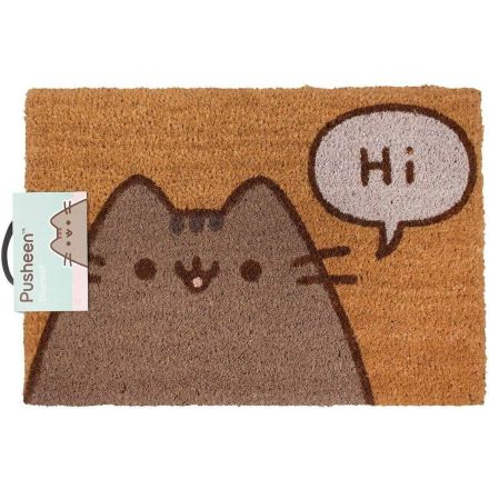 Pusheen Door Mat Pusheen Cat Says "Hi" Coir Doormat