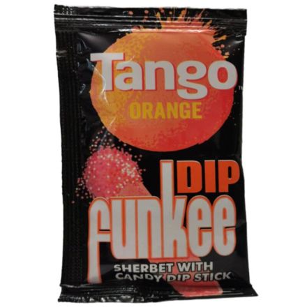 Tango Funkee Dip Orange Sherbet Dip With Candy Stick In A 15g Pack